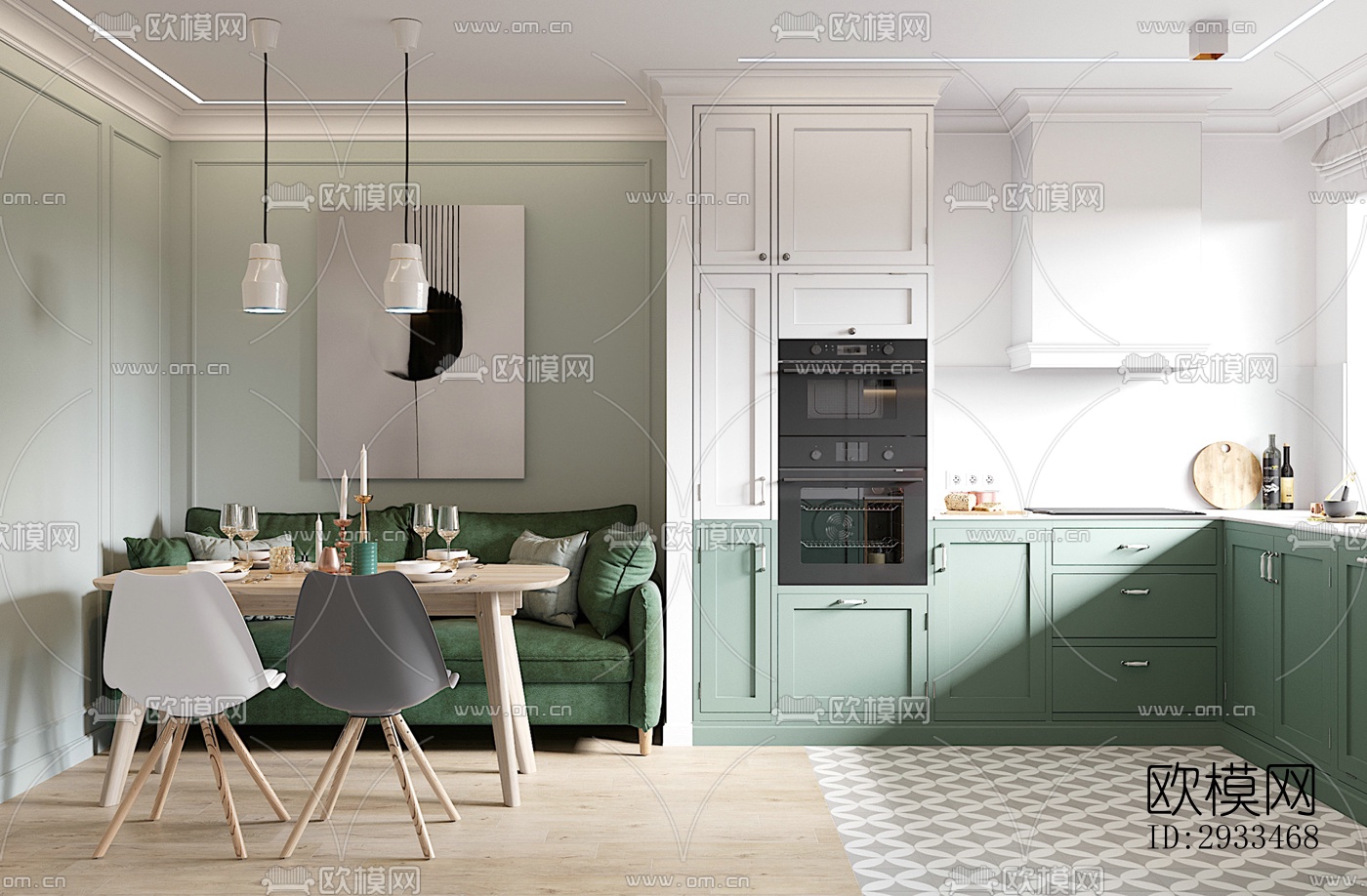 北欧公寓效果图下载（渲染图5）