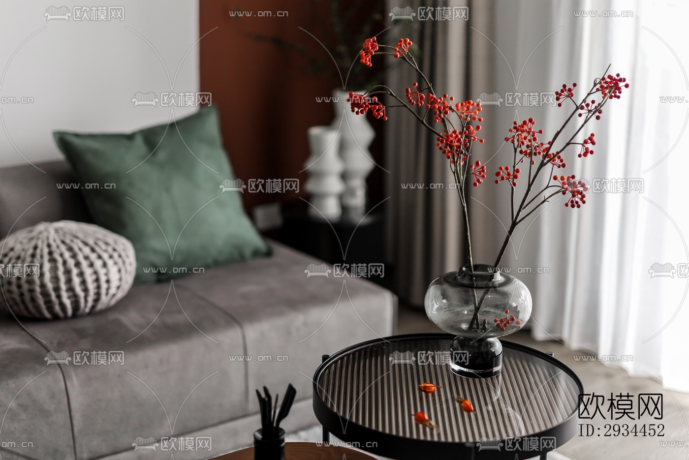 后现代平层效果图下载（渲染图8）