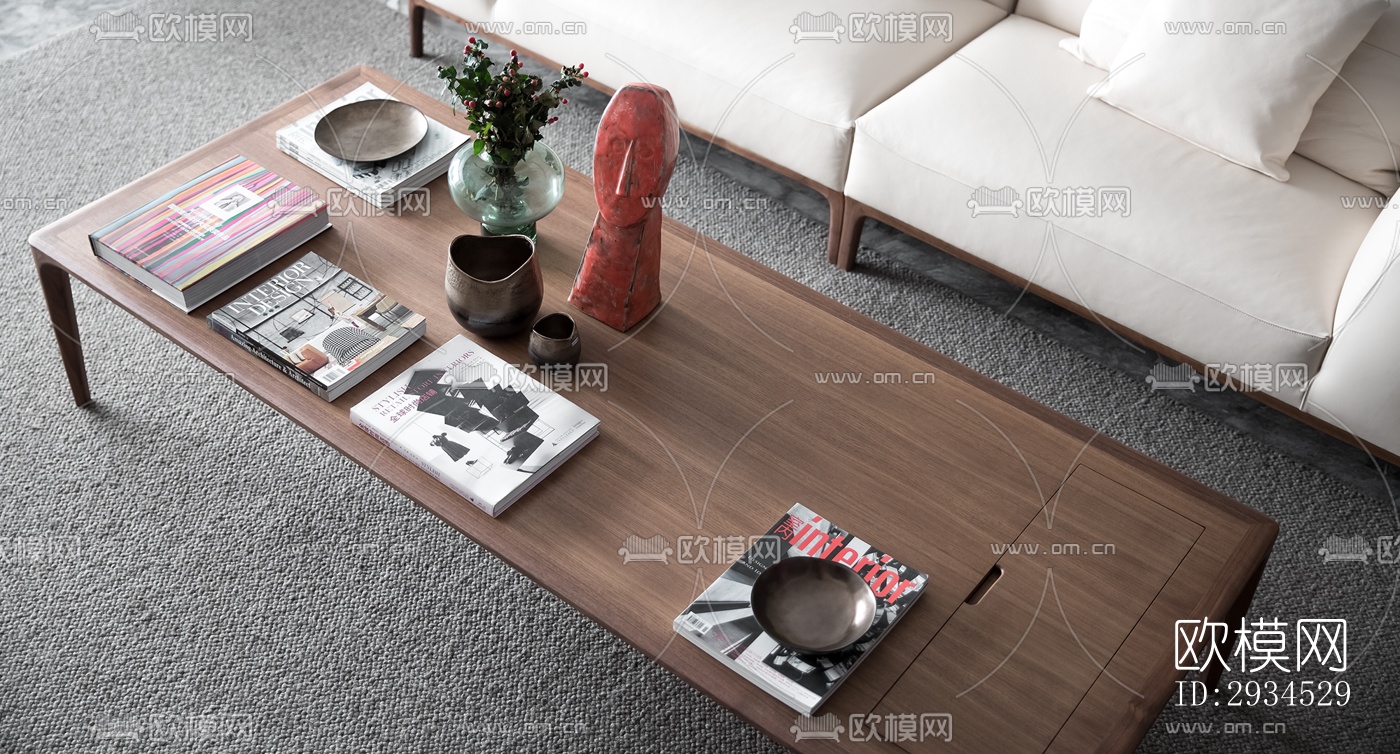 新中式平层效果图下载（渲染图6）