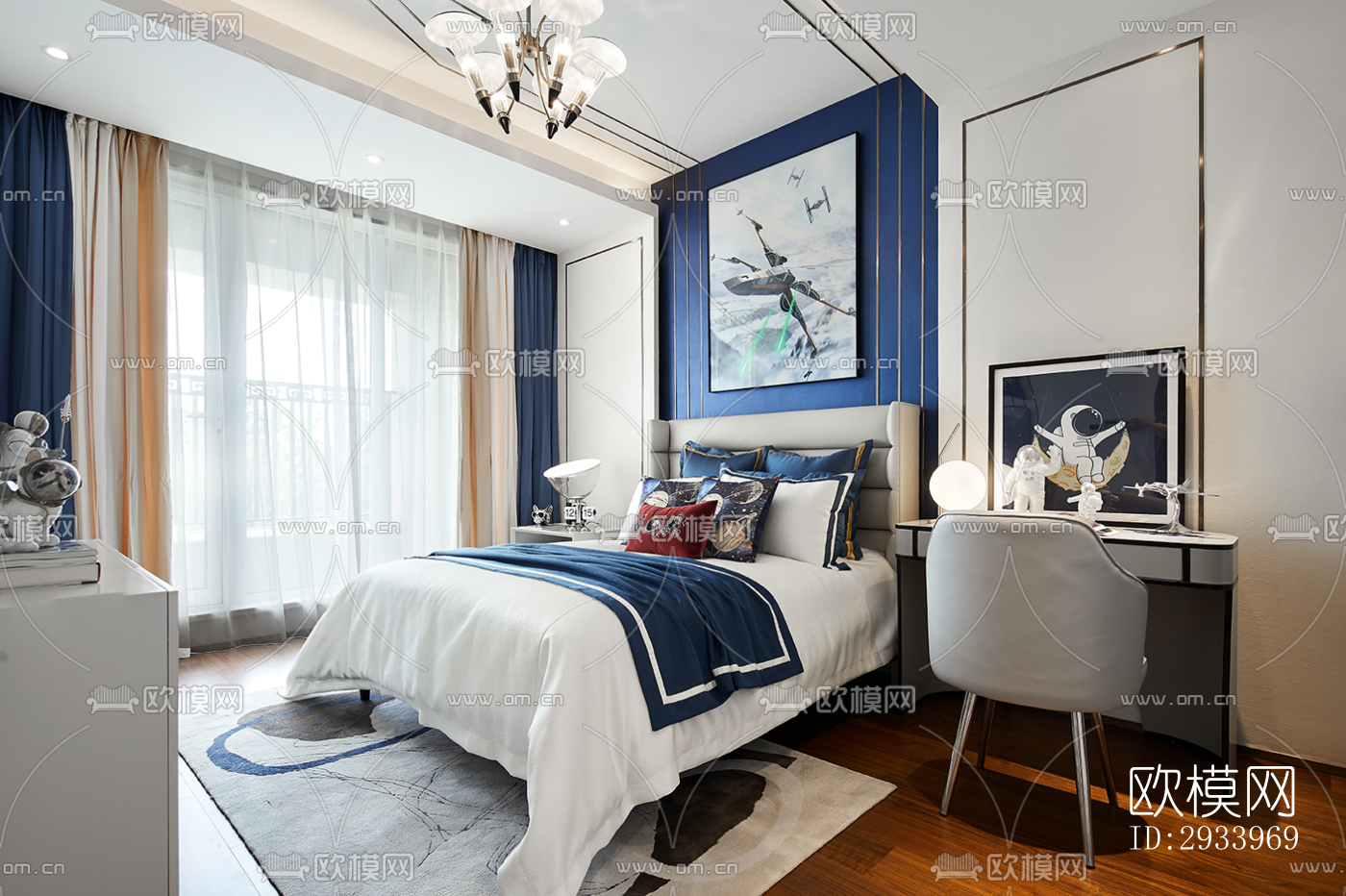 新中式别墅效果图下载（渲染图5）