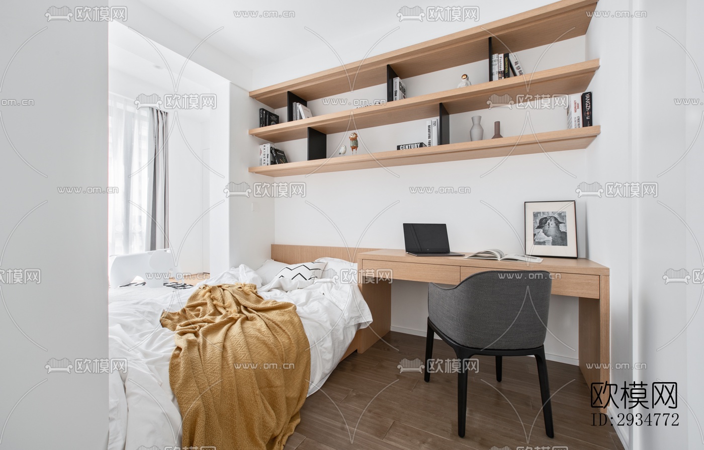 现代平层效果图下载（渲染图10）