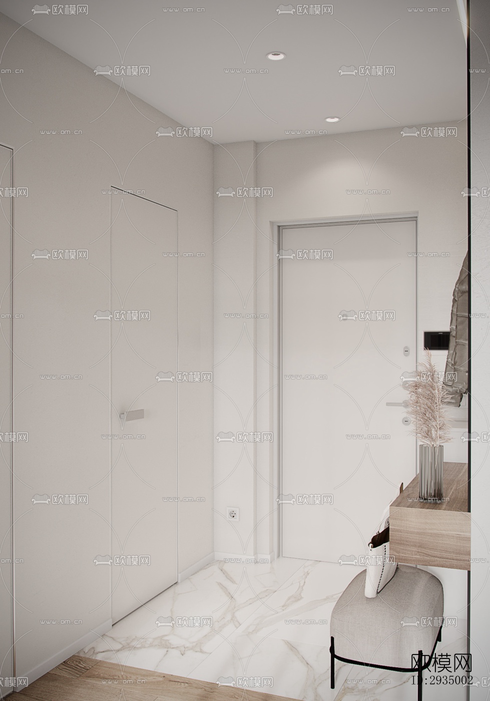 现代平层效果图下载（渲染图16）