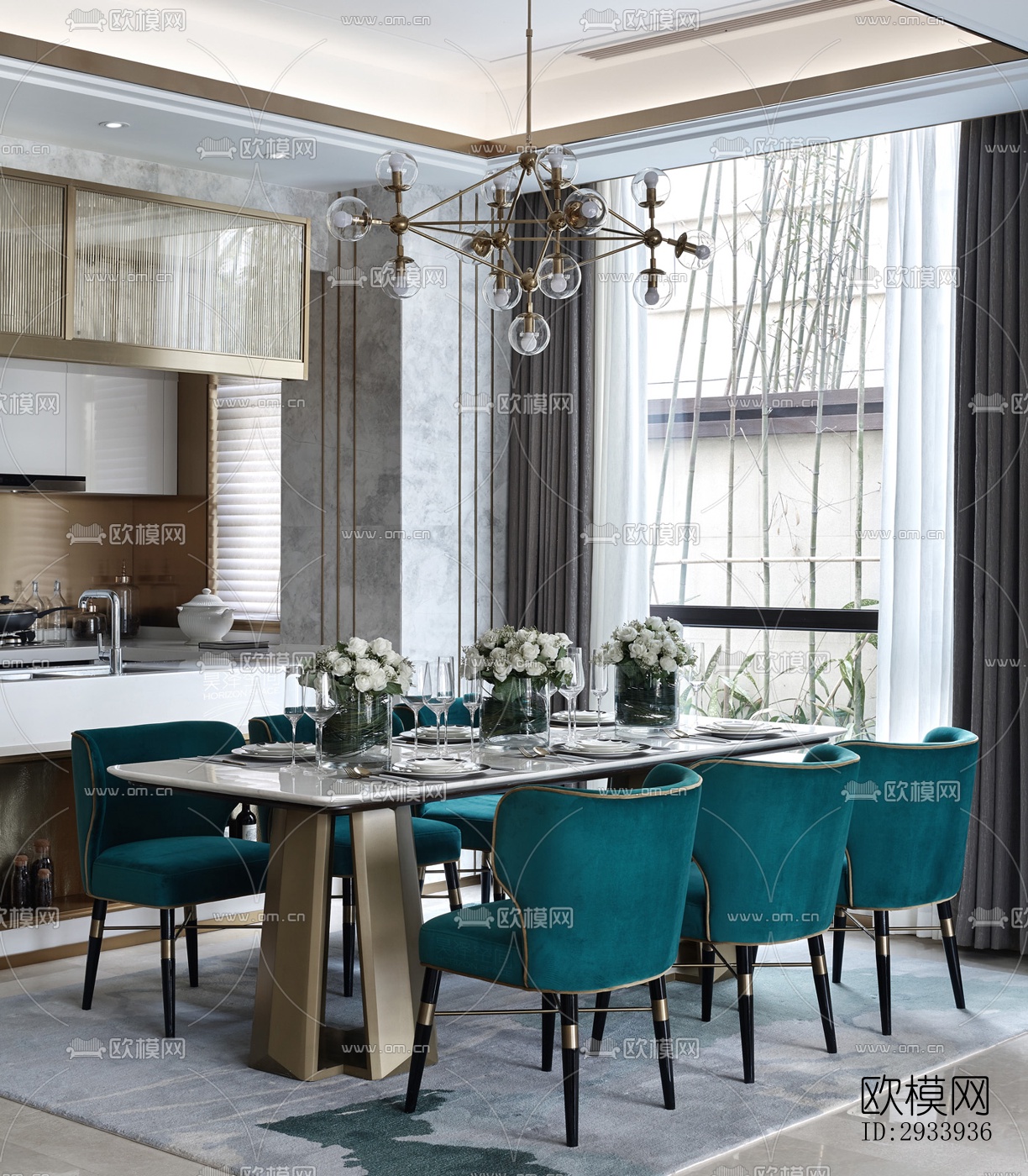 新中式别墅效果图下载（渲染图6）