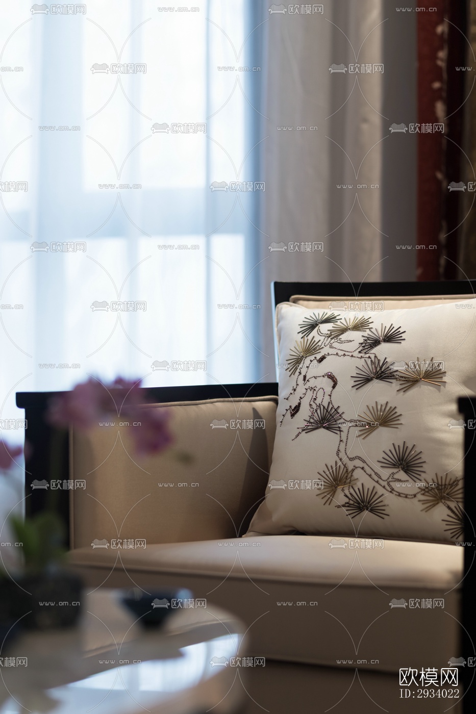 新中式别墅效果图下载（渲染图9）