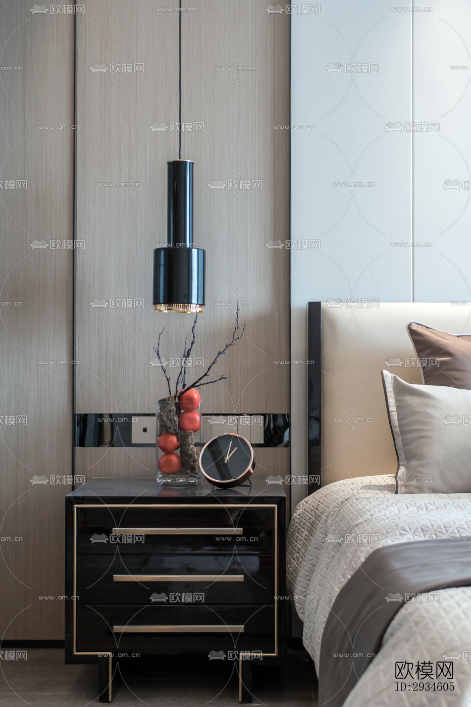 新中式平层效果图下载（渲染图16）