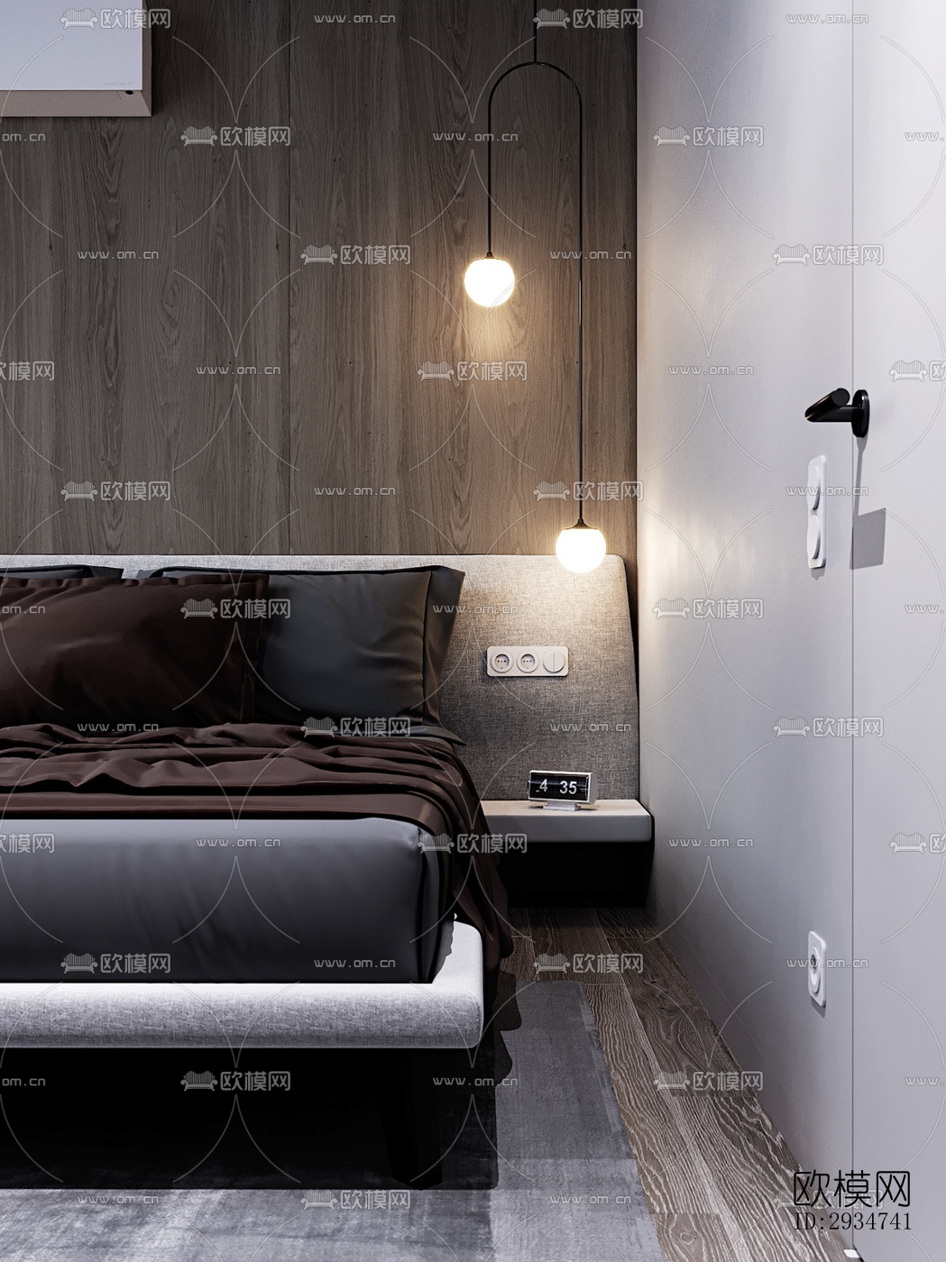 现代平层效果图下载（渲染图2）