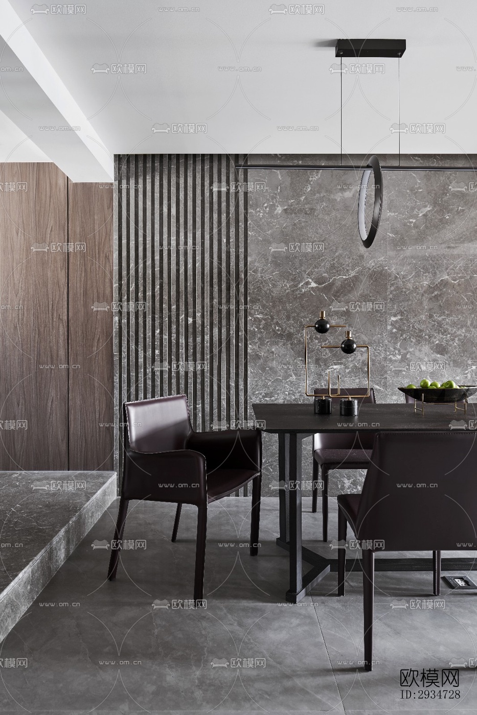 现代平层效果图下载（渲染图14）