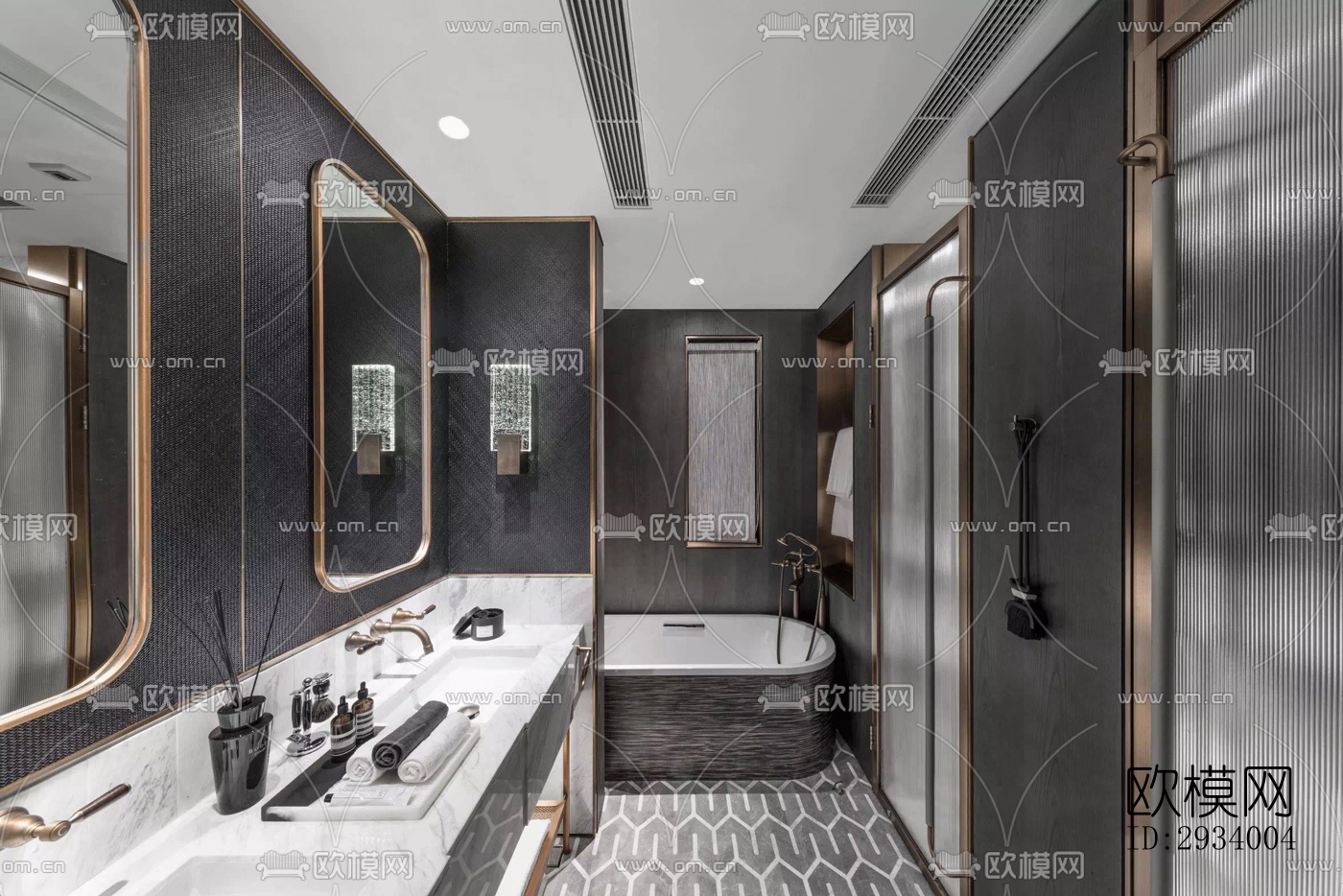 新中式别墅效果图下载（渲染图2）