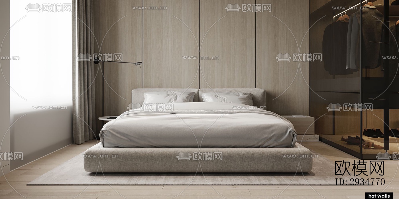 现代平层效果图下载（渲染图15）