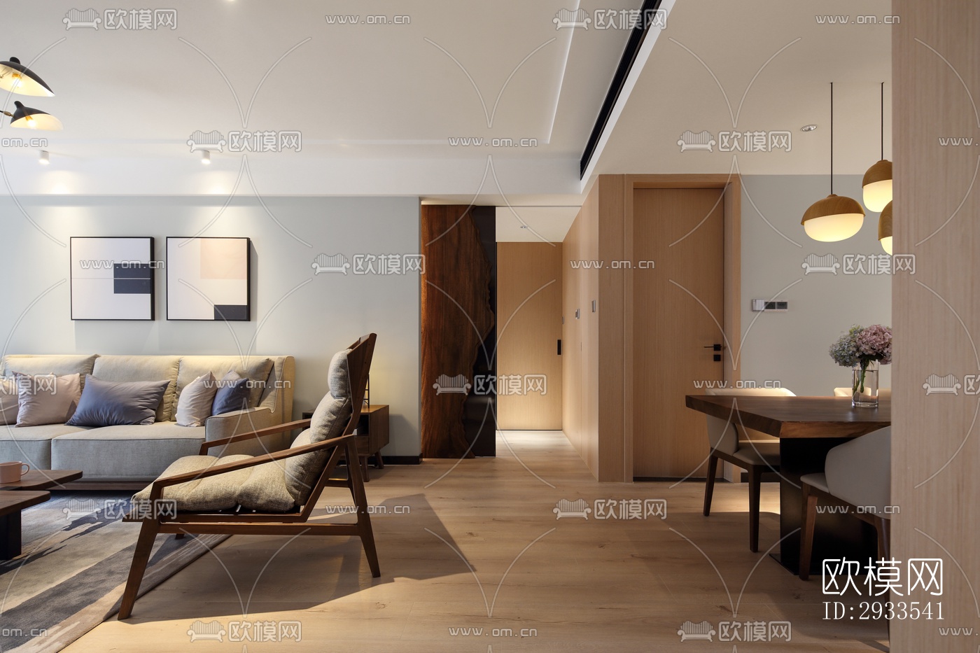 北欧公寓效果图下载（渲染图6）