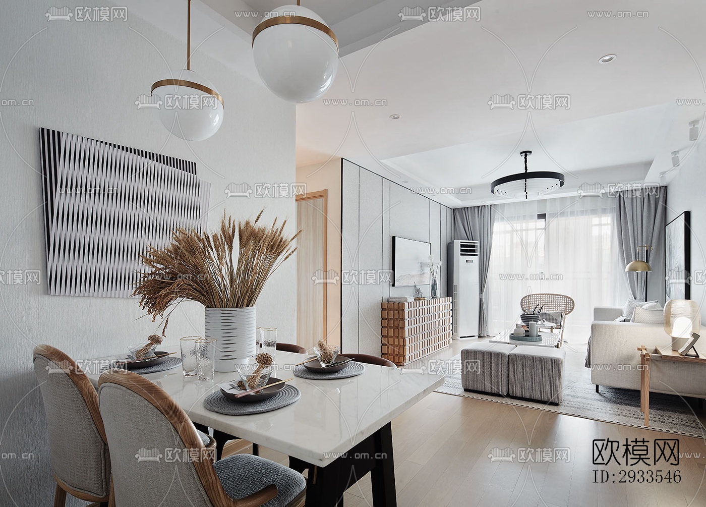 北欧公寓效果图下载（渲染图11）