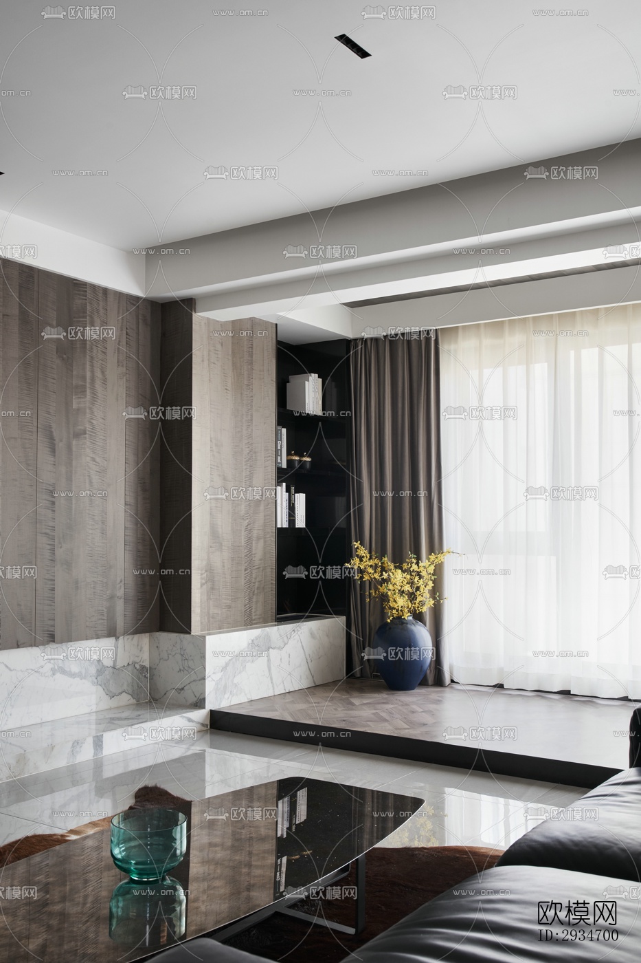 现代平层效果图下载（渲染图2）