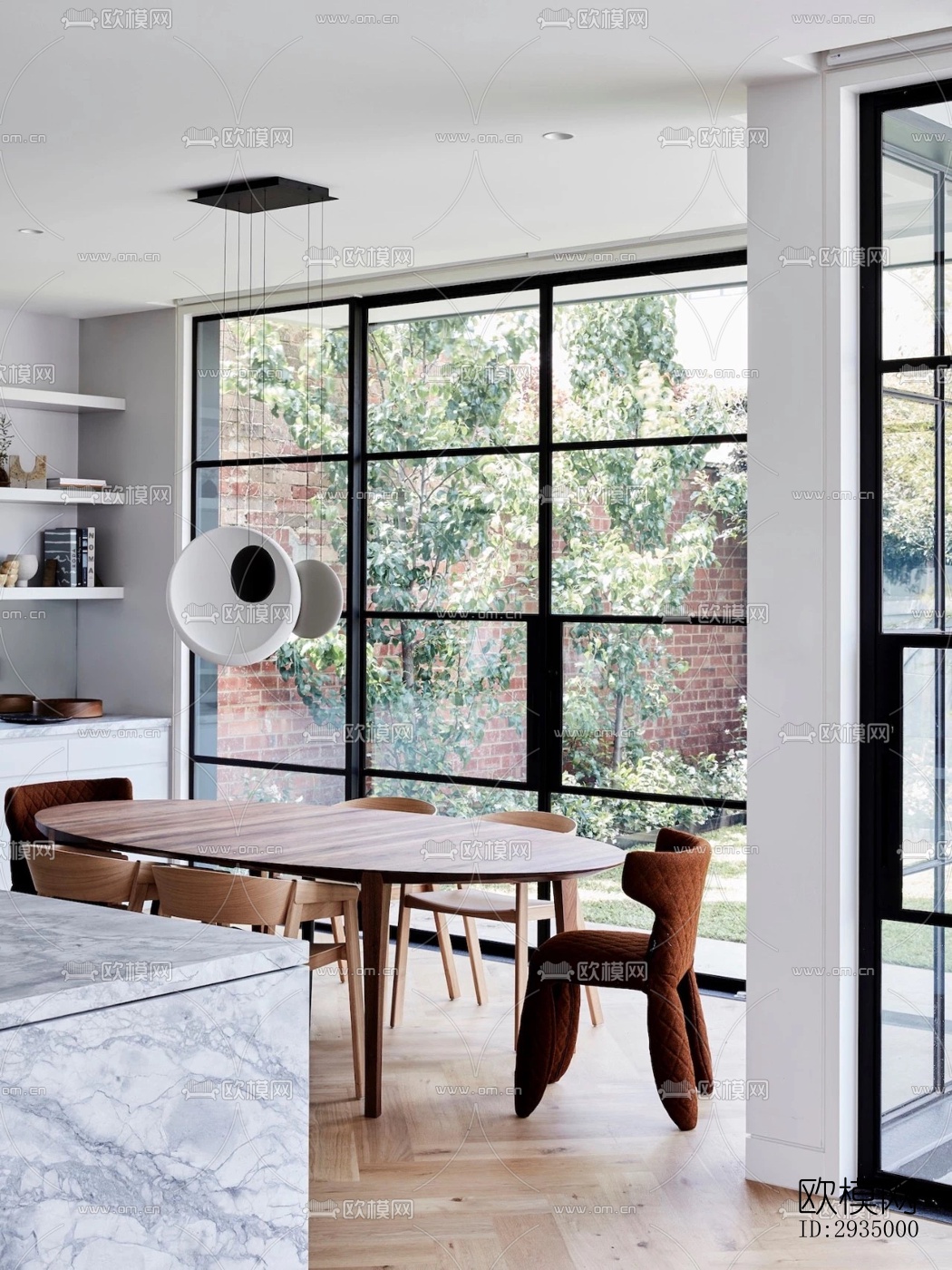 现代平层效果图下载（渲染图6）