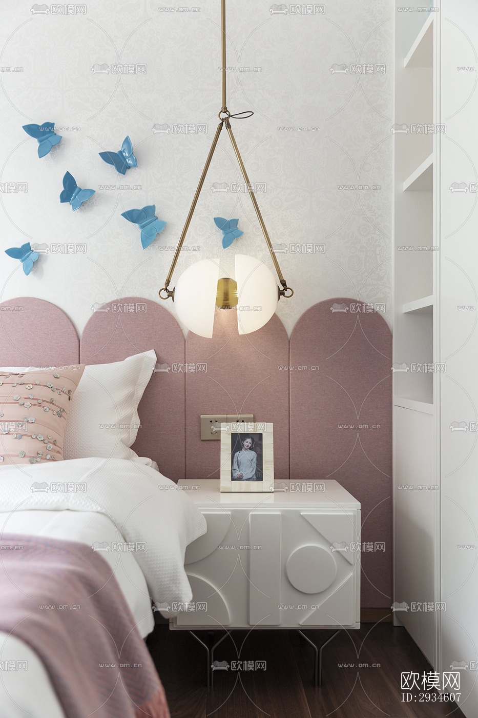 新中式平层效果图下载（渲染图18）