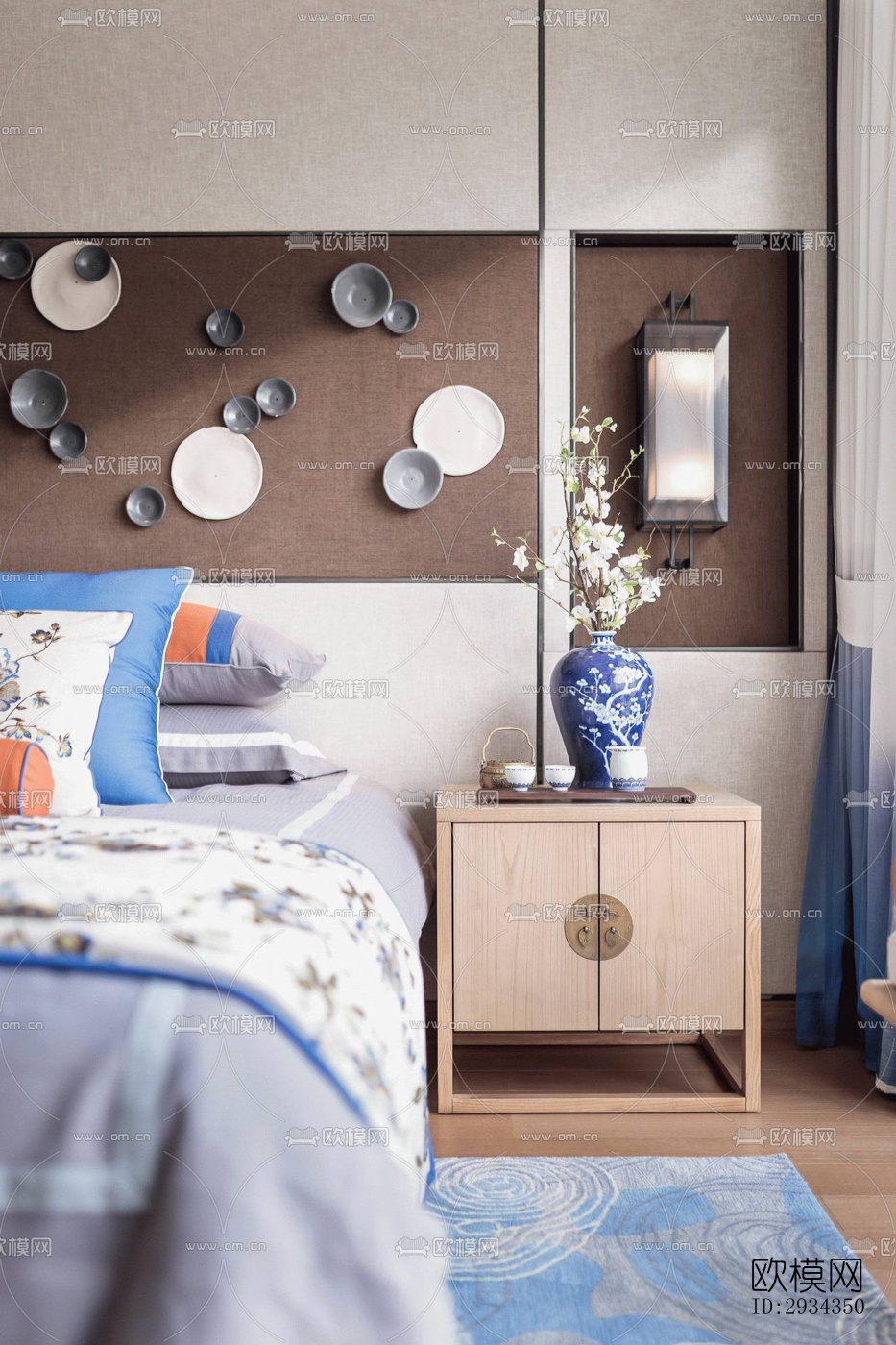 中式平层效果图下载（渲染图5）