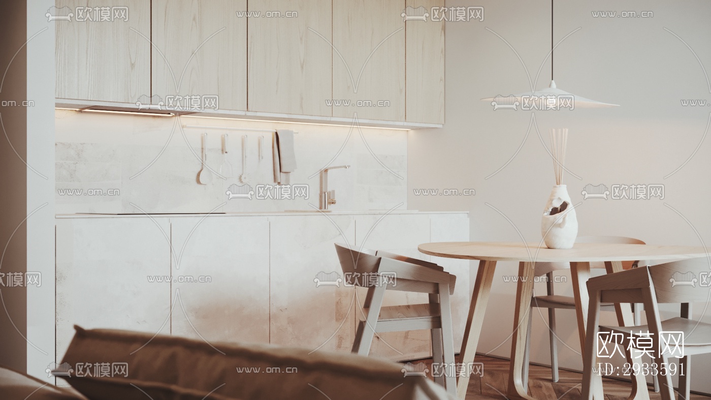 北欧公寓效果图下载（渲染图8）