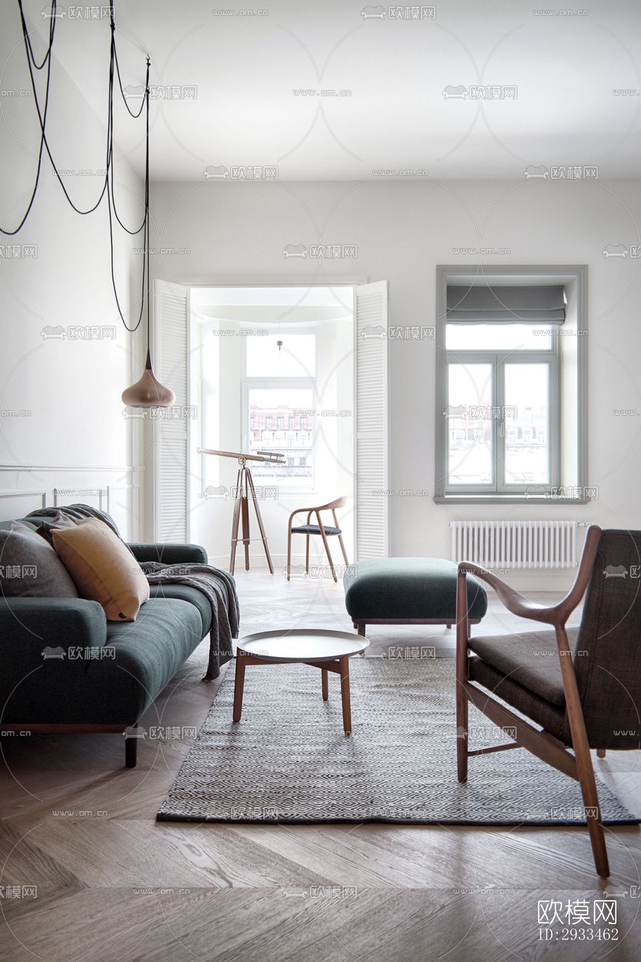 北欧公寓效果图下载（渲染图9）