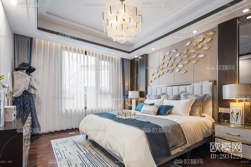 新中式复式效果图下载（渲染图8）