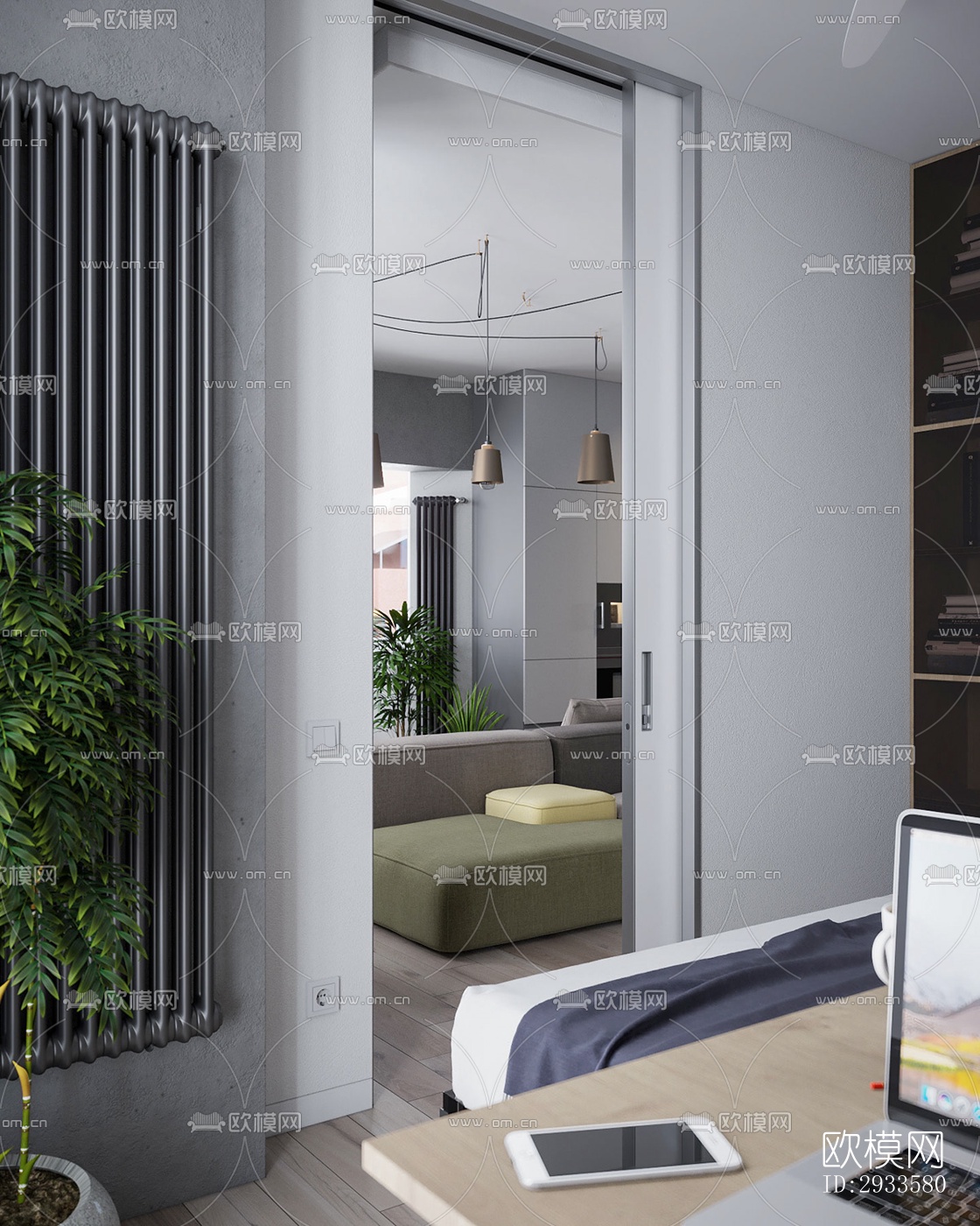 北欧公寓效果图下载（渲染图9）