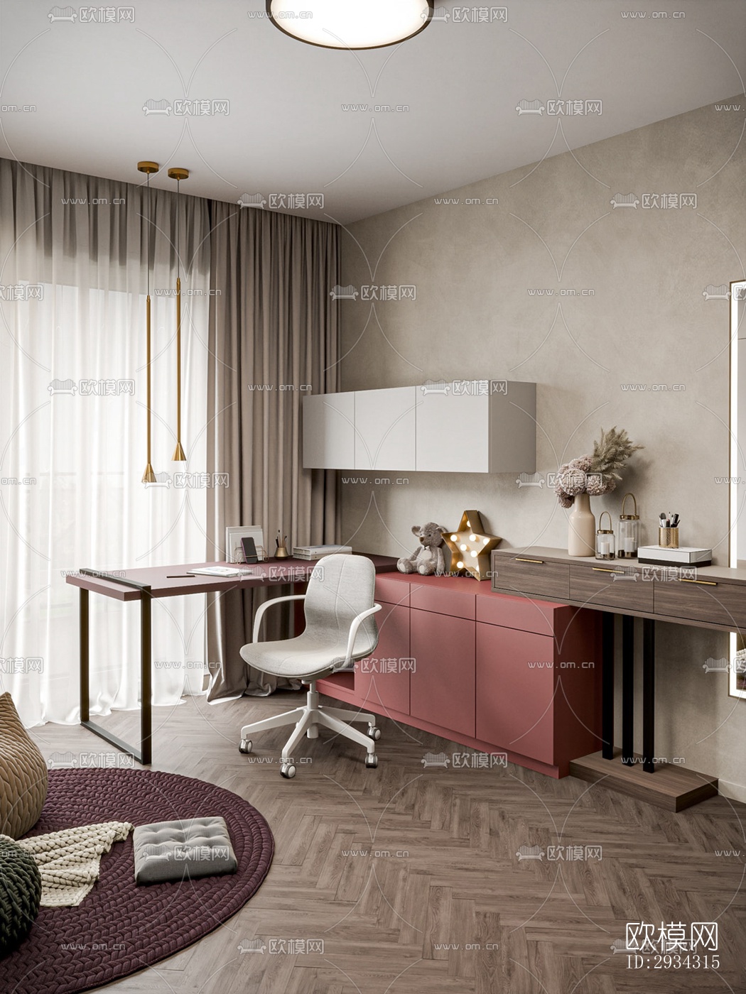 现代复式效果图下载（渲染图5）