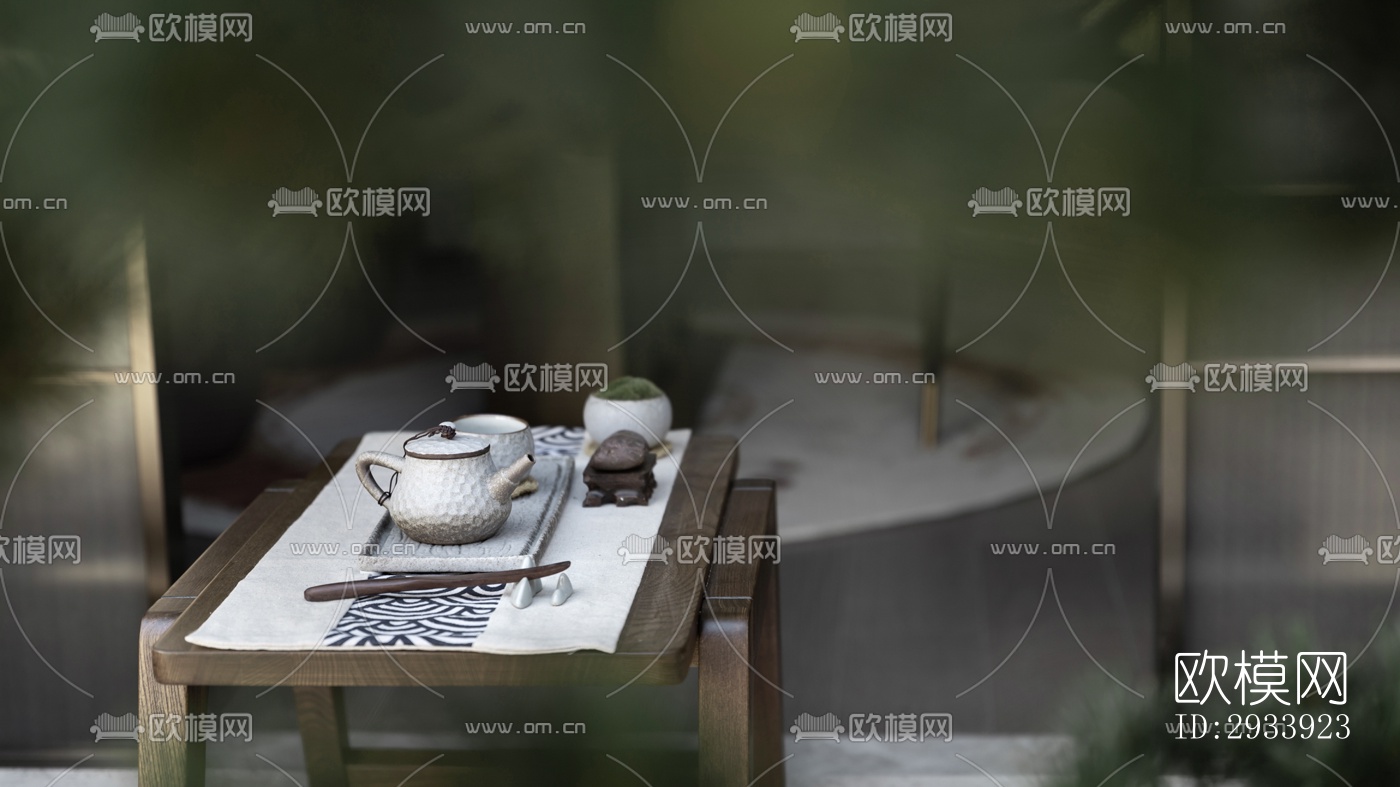 新中式别墅效果图下载（渲染图12）