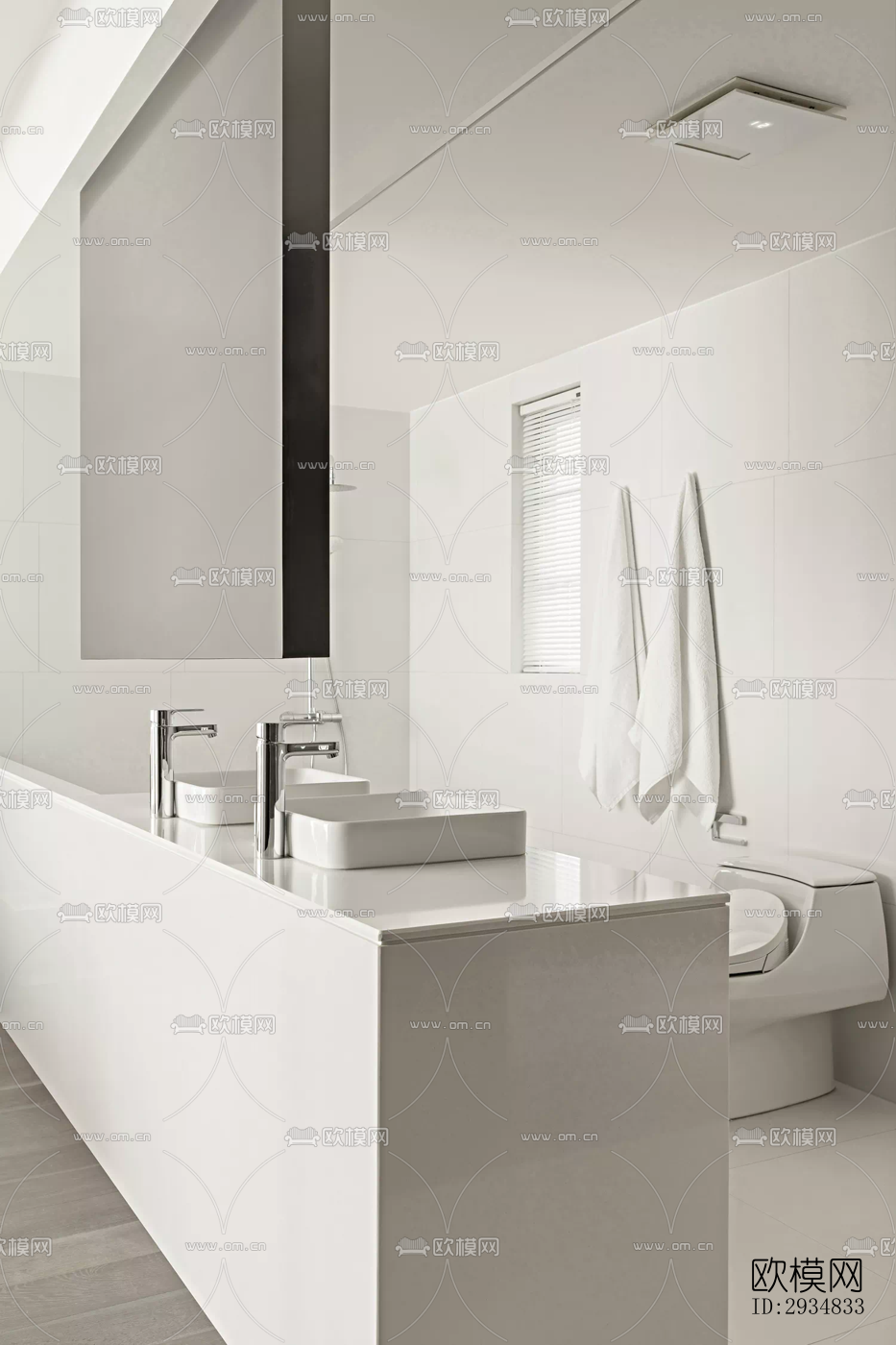 现代平层效果图下载（渲染图10）