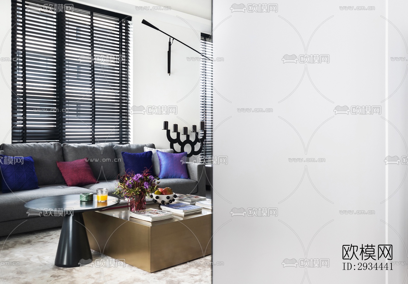 后现代平层效果图下载（渲染图3）