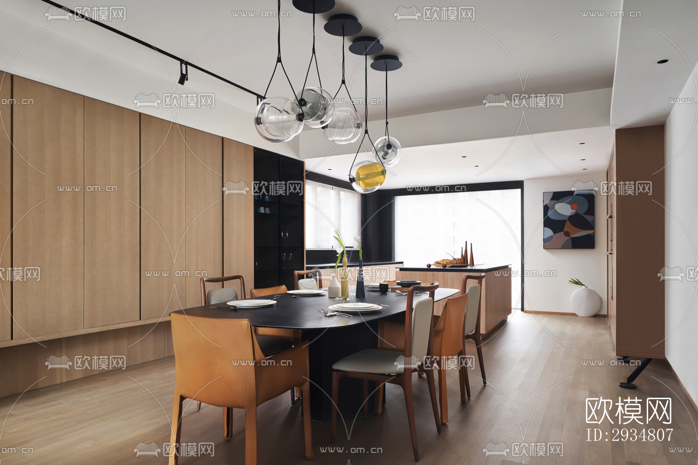 现代平层效果图下载（渲染图5）