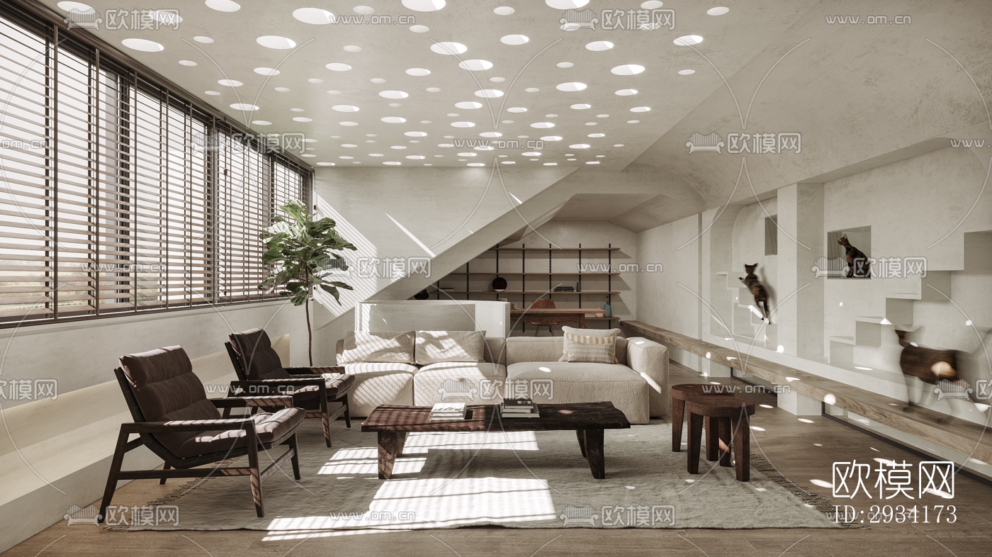 侘寂复式效果图下载（渲染图8）