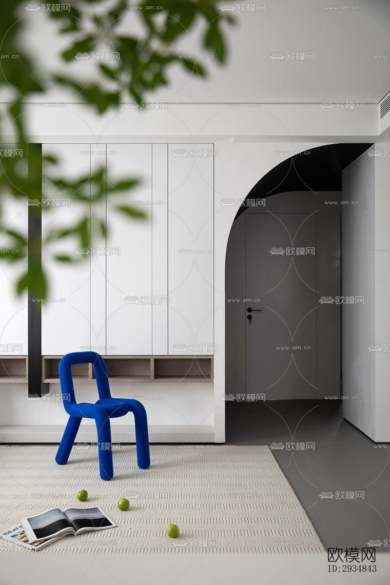 现代平层效果图下载（渲染图15）