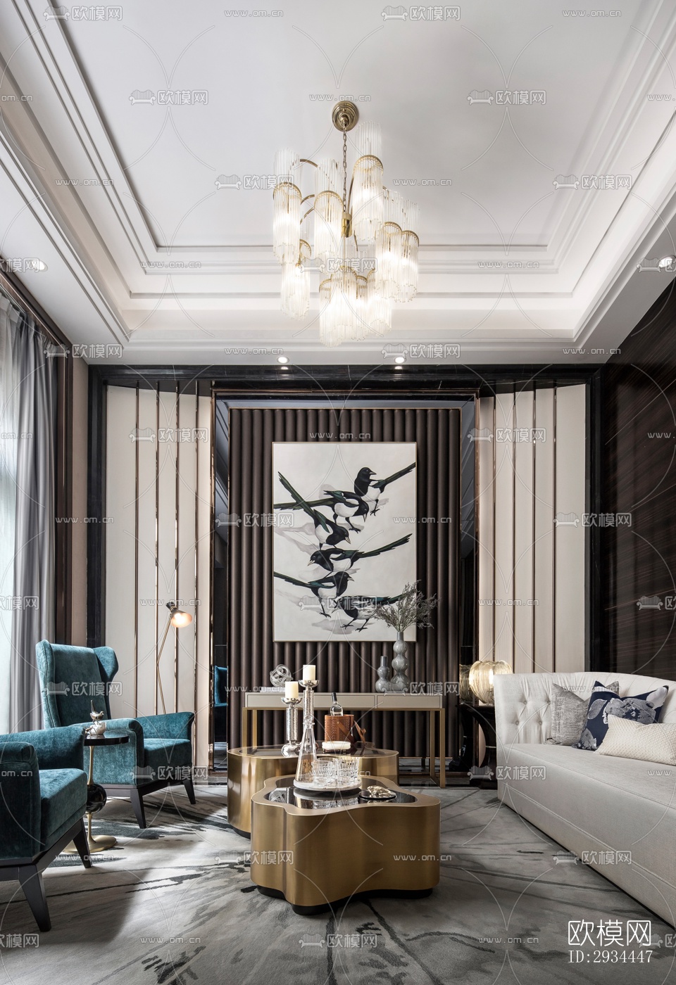 后现代平层效果图下载（渲染图12）