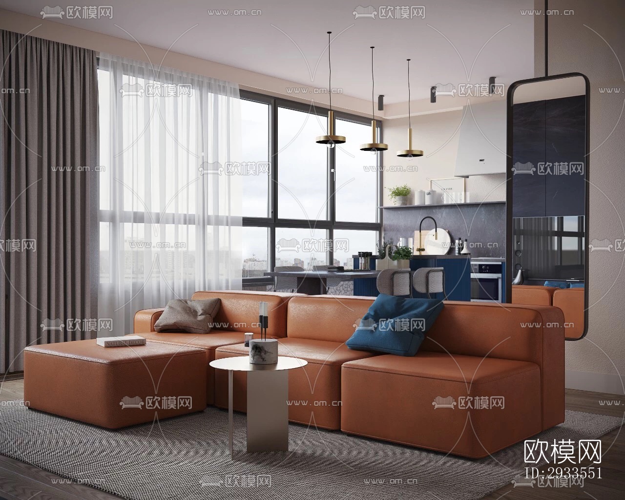 北欧公寓效果图下载（渲染图11）