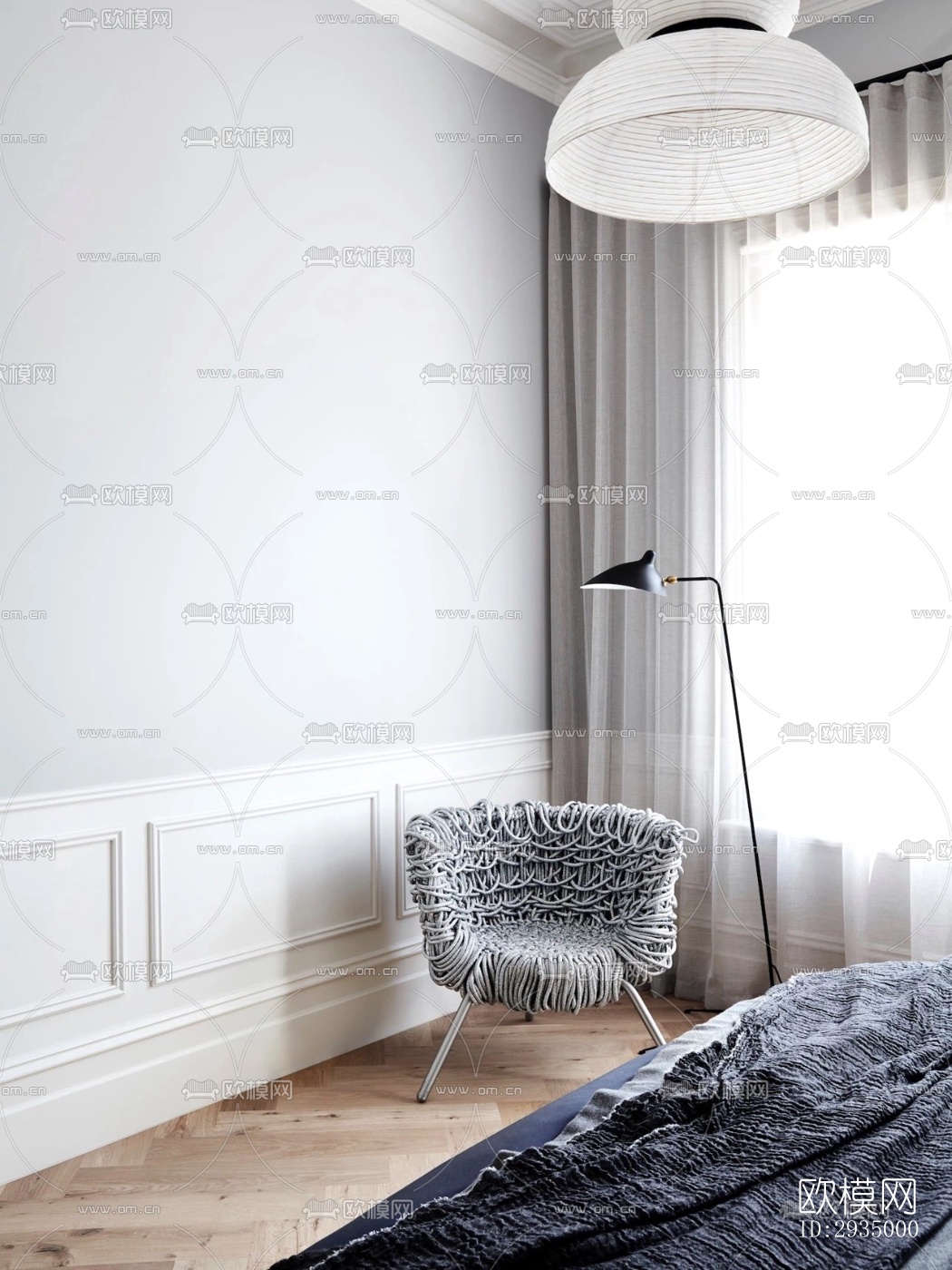 现代平层效果图下载（渲染图12）