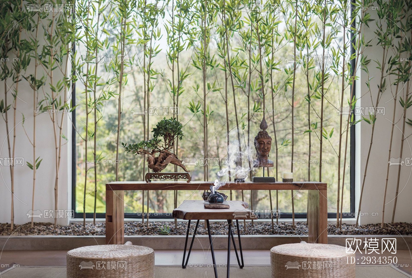 中式平层效果图下载（渲染图15）