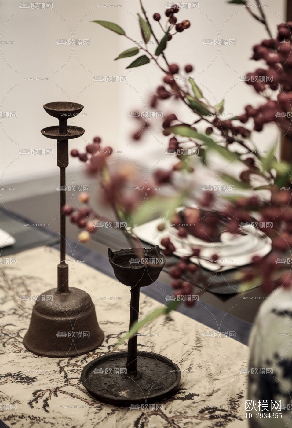 中式平层效果图下载（渲染图11）