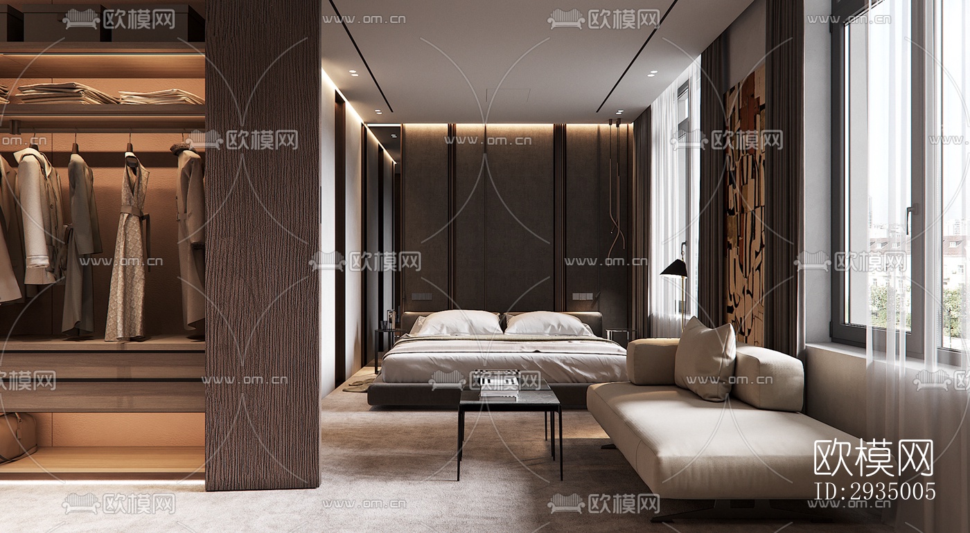 现代平层效果图下载（渲染图5）