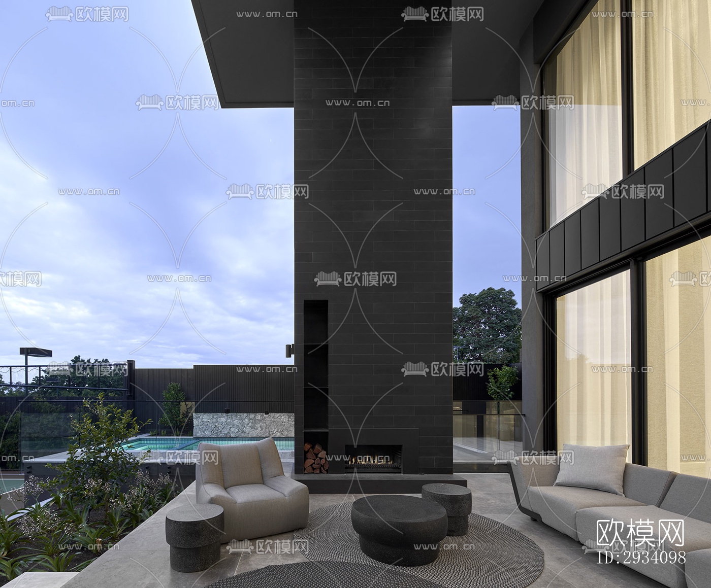 现代别墅效果图下载（渲染图14）