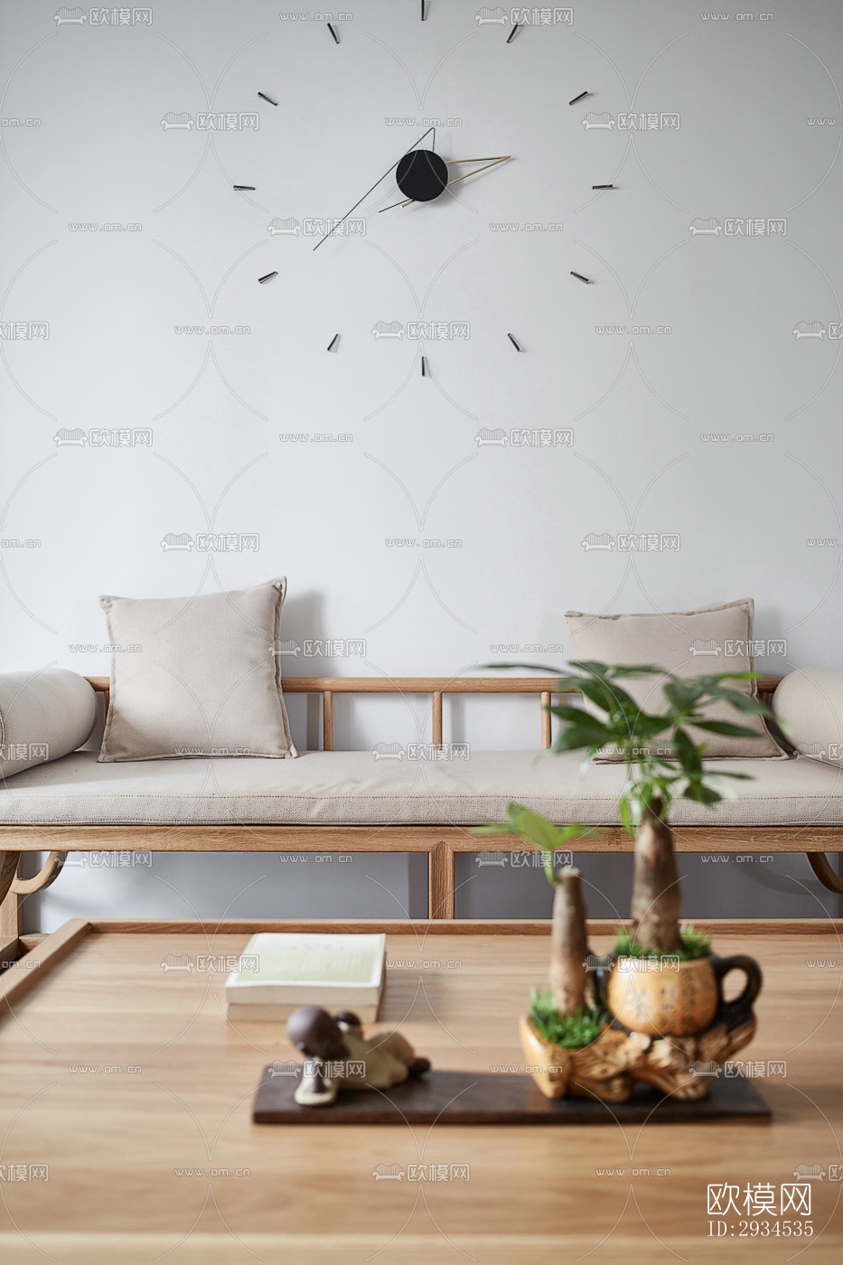 新中式平层效果图下载（渲染图11）