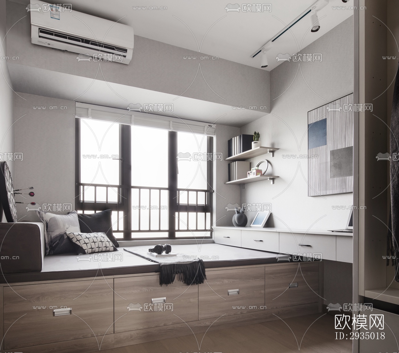 现代平层效果图下载（渲染图3）