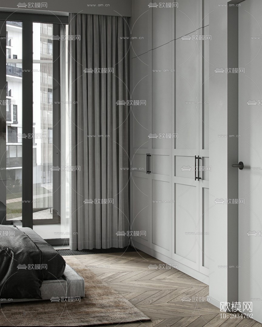 现代平层效果图下载（渲染图2）