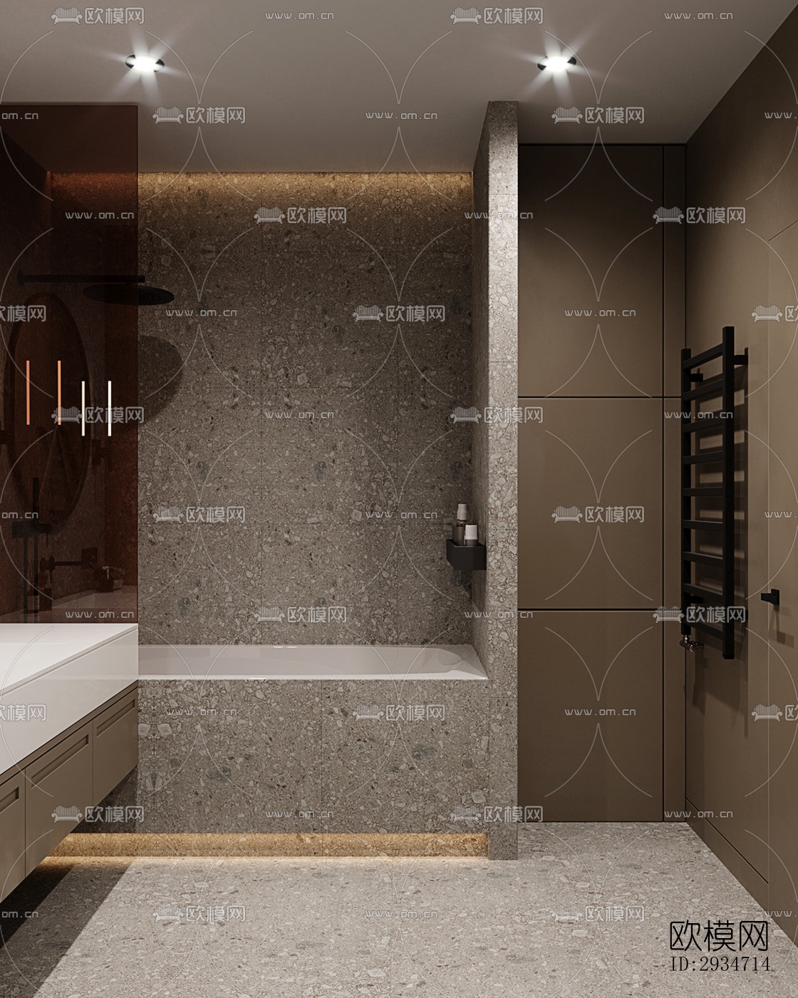 现代平层效果图下载（渲染图8）