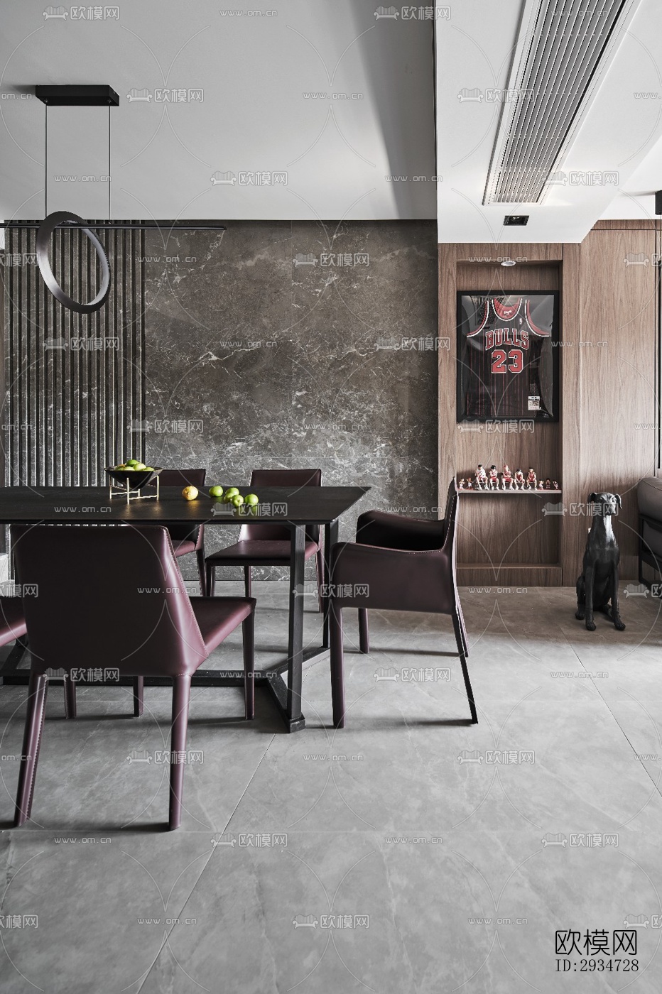 现代平层效果图下载（渲染图15）