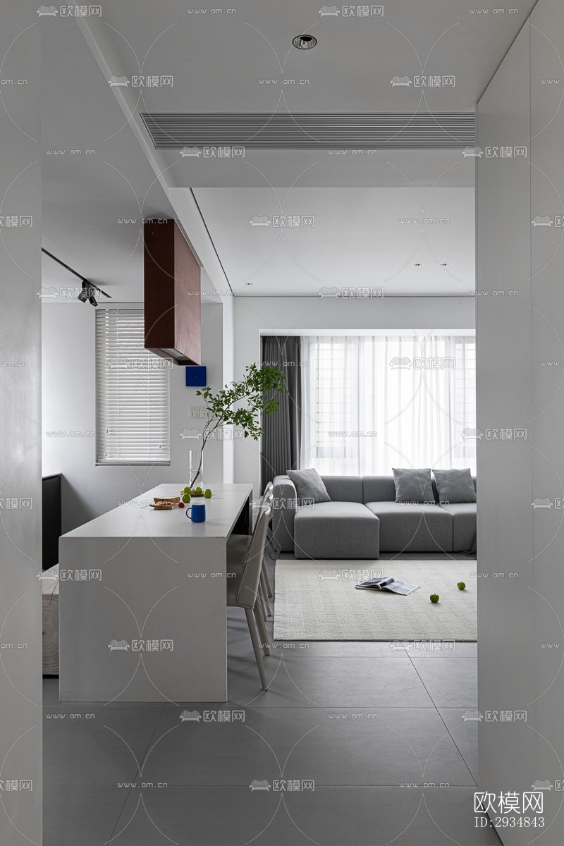 现代平层效果图下载（渲染图2）