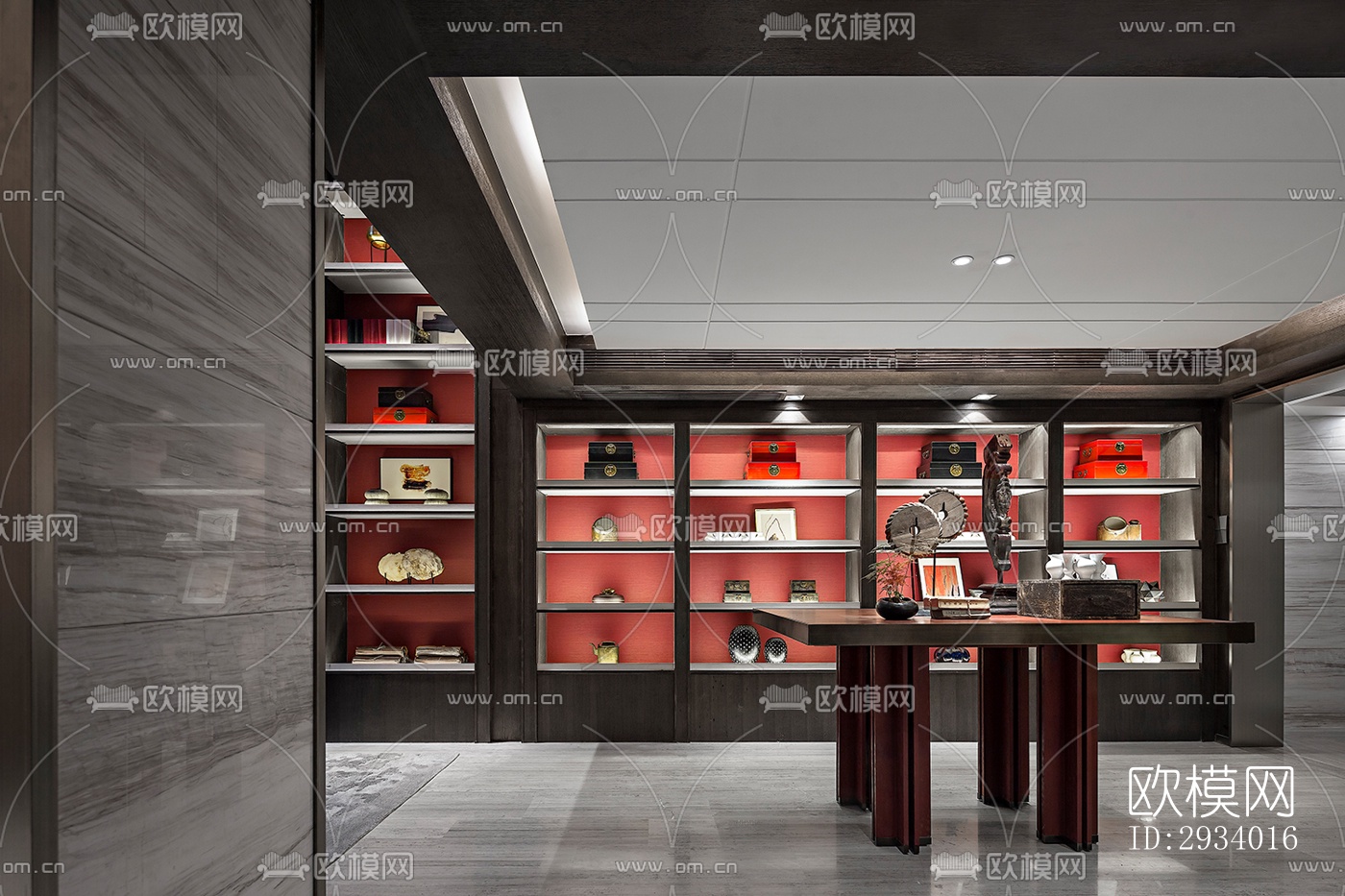 新中式别墅效果图下载（渲染图4）