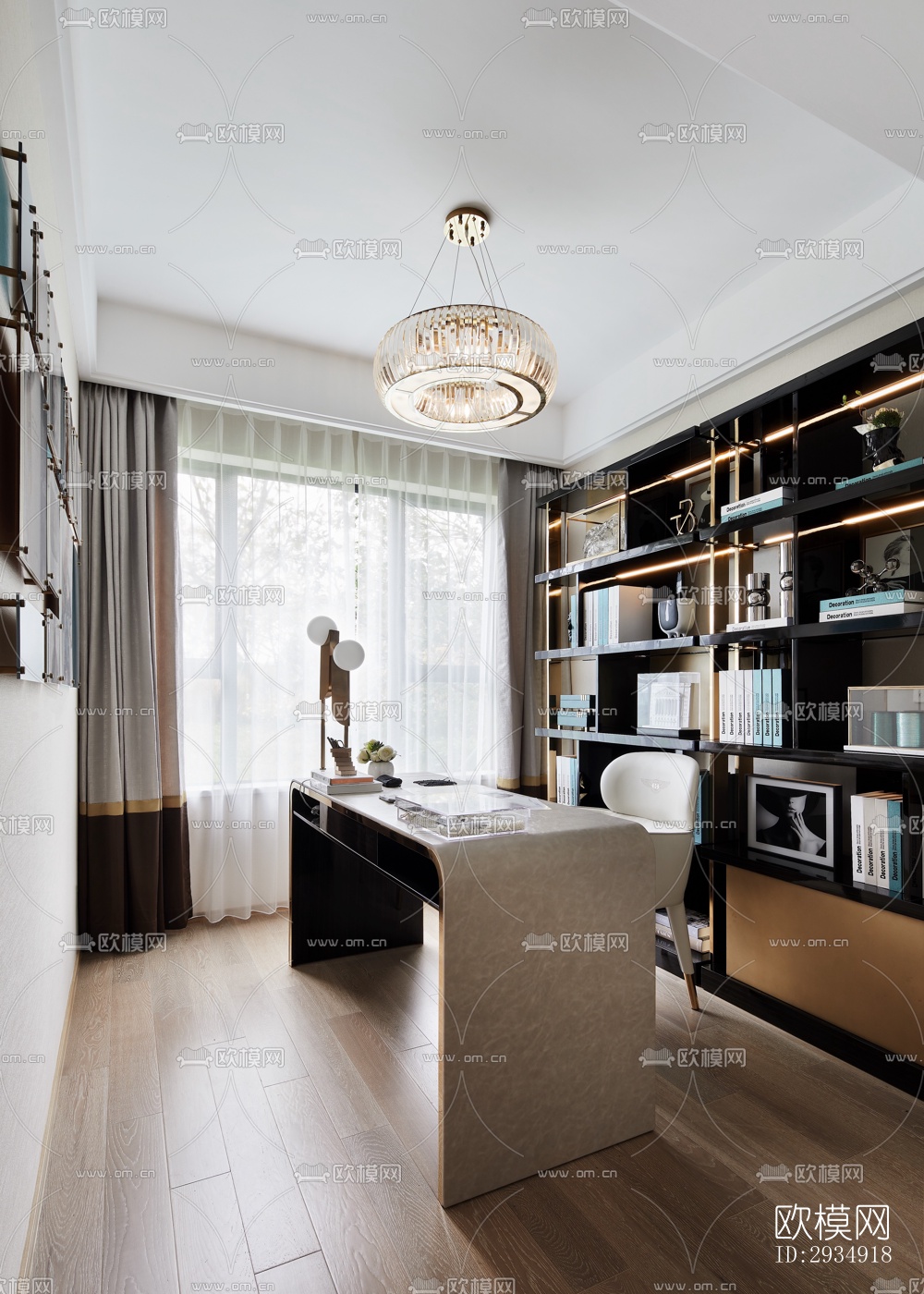 现代平层效果图下载（渲染图15）