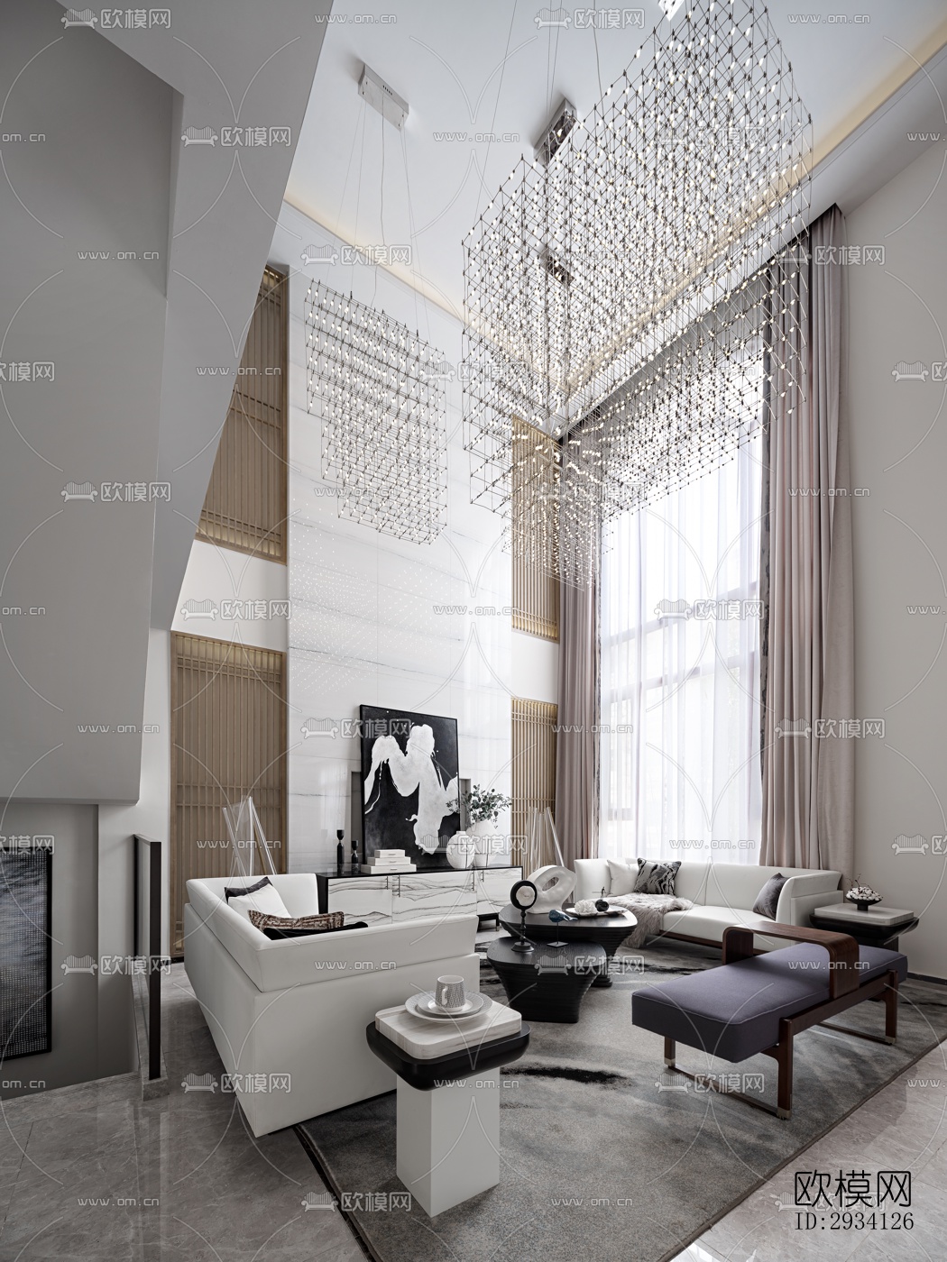 现代别墅效果图下载（渲染图1）