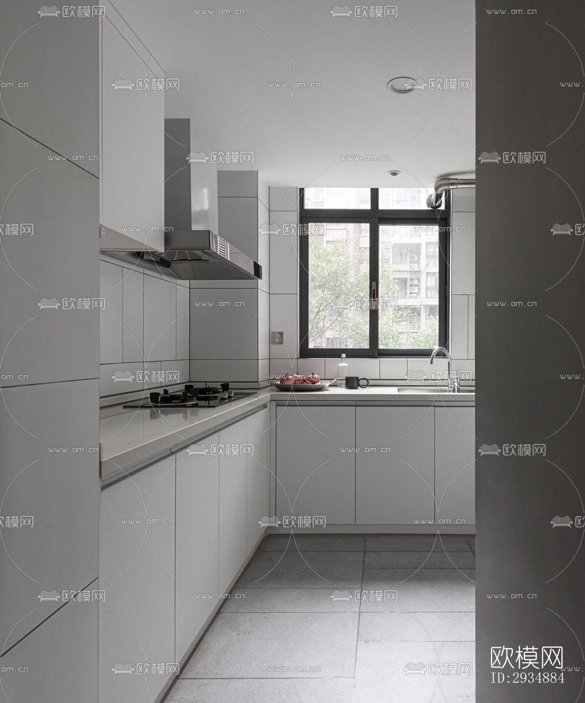 现代平层效果图下载（渲染图12）