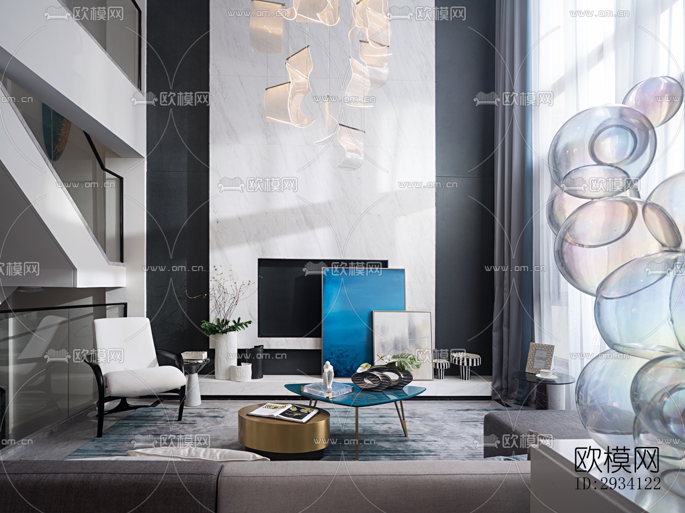 现代别墅效果图下载（渲染图5）