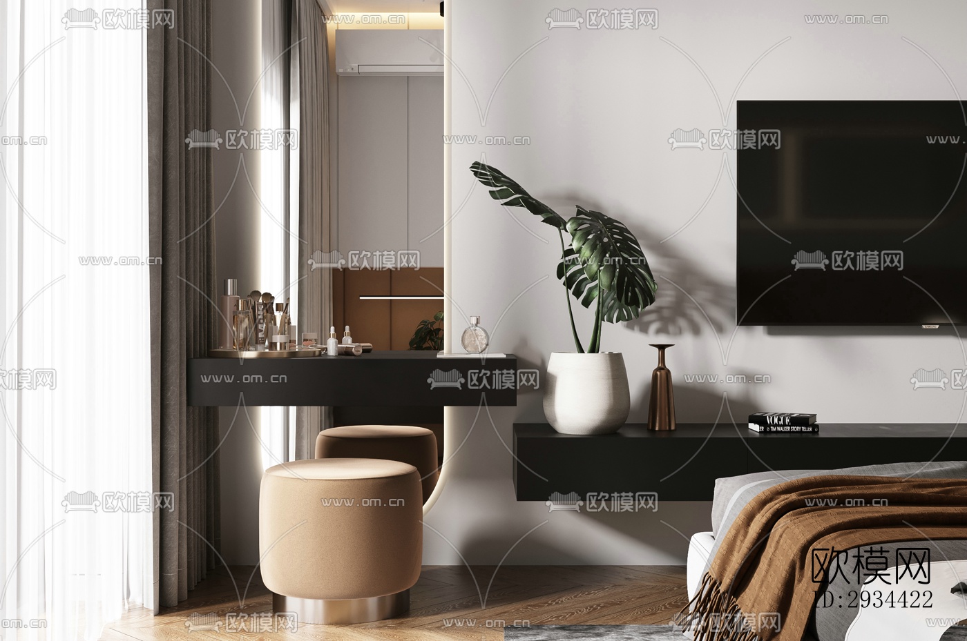 北欧平层效果图下载（渲染图5）