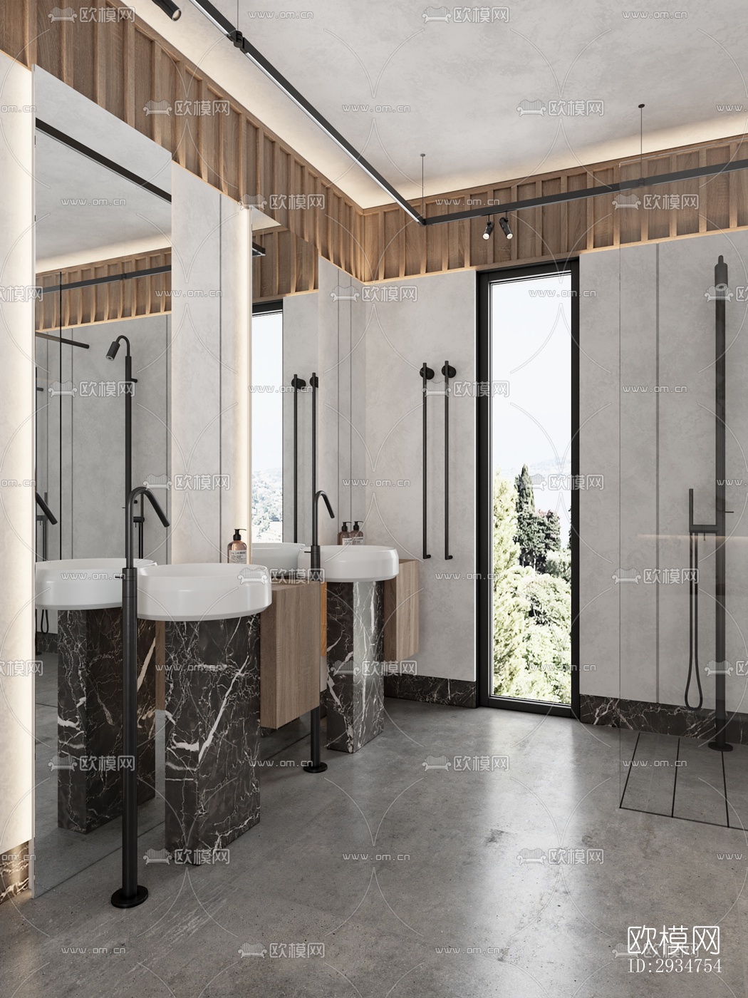 现代平层效果图下载（渲染图9）